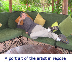 A portrait of the artist in repose